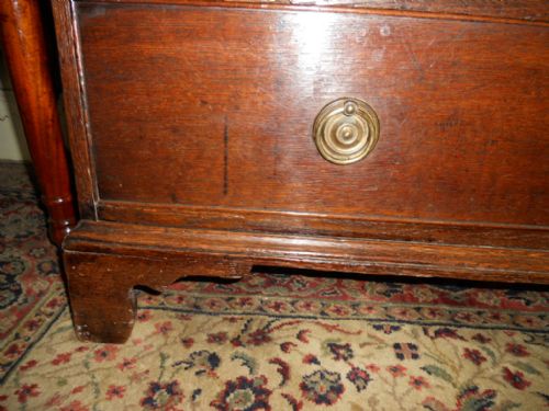GEORGIAN OAK CHEST OF DRAWERS - ADDITIONAL PHOTO 4