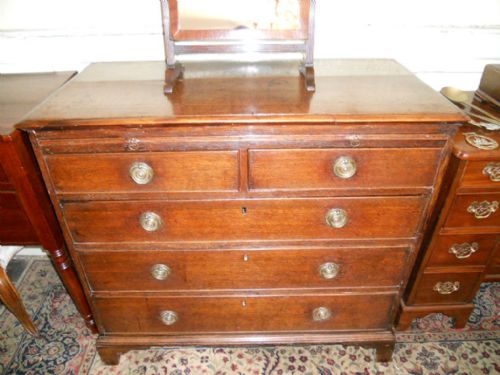 georgian oak chest of drawers - CATEGORY: ANTIQUE CHEST OF DRAWERS - DATED 1800