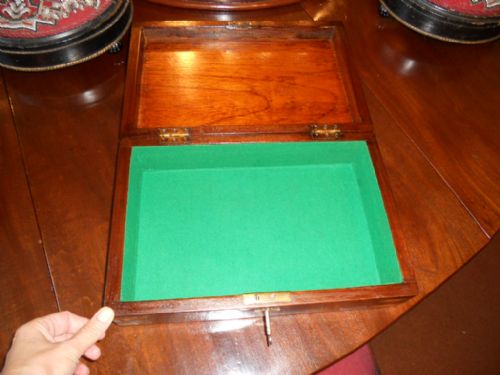 BRASS BOUND WALNUT BOX - ADDITIONAL PHOTO 3