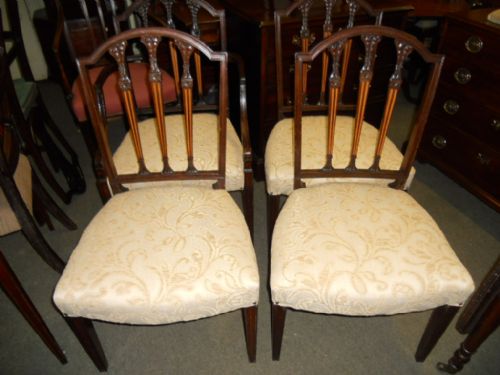 set of 4 late georgian chairs - CATEGORY: ANTIQUE CHAIRS - DATED 1800