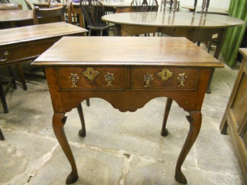 cabriole leg oak lowboy - CATEGORY: ANTIQUE FURNITURE - DATED 1700