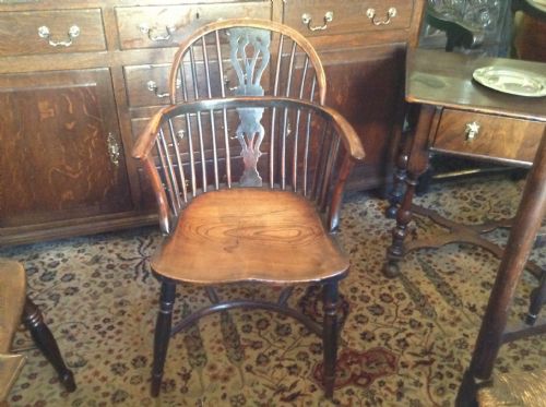 yew wood windsor chair - CATEGORY: ANTIQUE CHAIRS - DATED 1800
