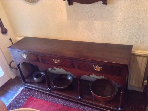 GEORGIAN OAK DRESSER BASE WITH POTBOARD - ADDITIONAL PHOTO 6