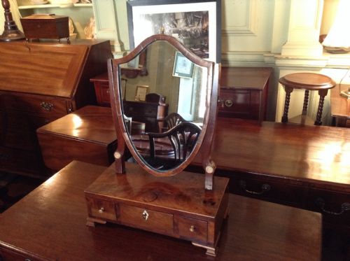 small georgian toilet mirror - CATEGORY: ANTIQUE MIRRORS - DATED 1750
