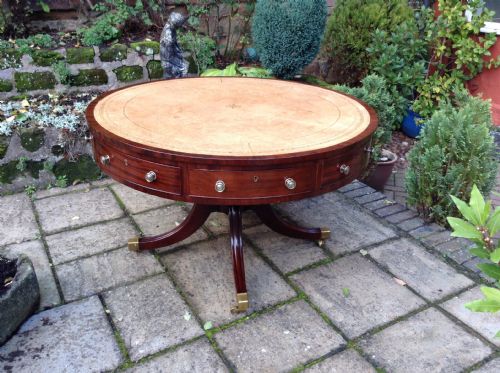 drum table library table - CATEGORY: ANTIQUE TABLES - DATED 1800