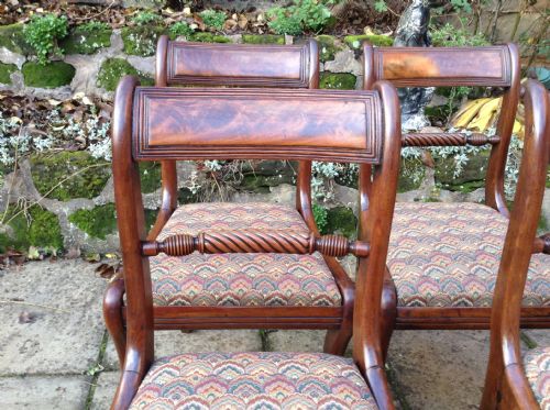 SET OF 4 REGENCY PERIOD MAHOGANY DINING CHAIRS - ADDITIONAL PHOTO 1