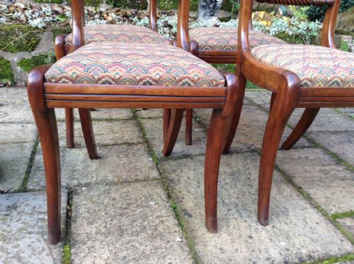 SET OF 4 REGENCY PERIOD MAHOGANY DINING CHAIRS - ADDITIONAL PHOTO 2