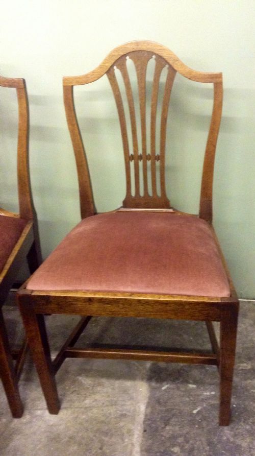 SET OF 6 GEORGIAN HEPPLEWHITE MAHOGANY DINING CHAIRS - ADDITIONAL PHOTO 1