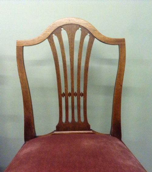 SET OF 6 GEORGIAN HEPPLEWHITE MAHOGANY DINING CHAIRS - ADDITIONAL PHOTO 2