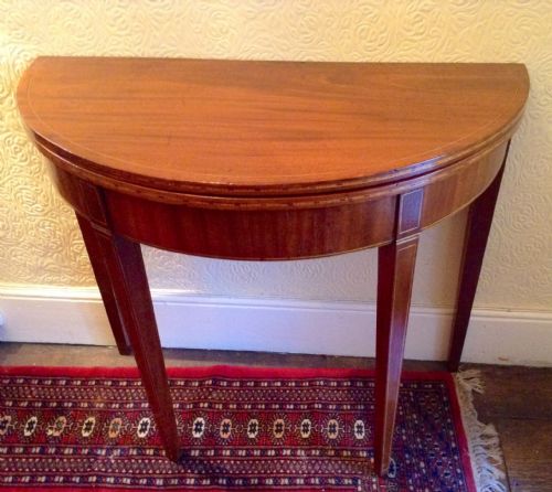 demi lune tea table - CATEGORY: ANTIQUE TABLES - DATED 1800