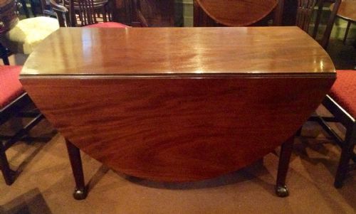 georgian drop leaf mahogany dining table - CATEGORY: ANTIQUE TABLES - DATED 1750