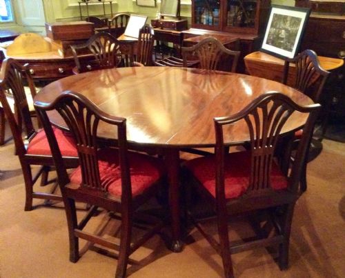 GEORGIAN DROP LEAF MAHOGANY DINING TABLE - ADDITIONAL PHOTO 3