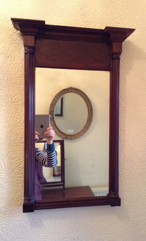 regency mahogany wall mirror - CATEGORY: ANTIQUE MIRRORS - DATED 1800