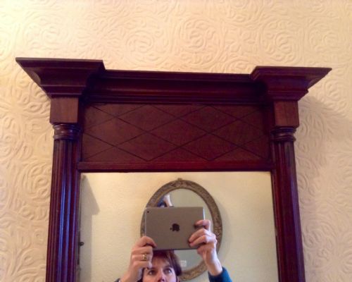 REGENCY MAHOGANY WALL MIRROR - ADDITIONAL PHOTO 1