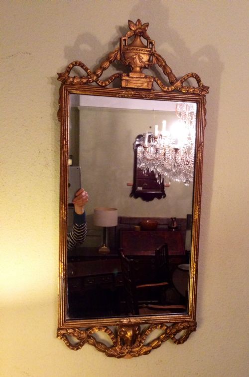 gilt wood wall mirror - CATEGORY: ANTIQUE MIRRORS - DATED VICTORIAN