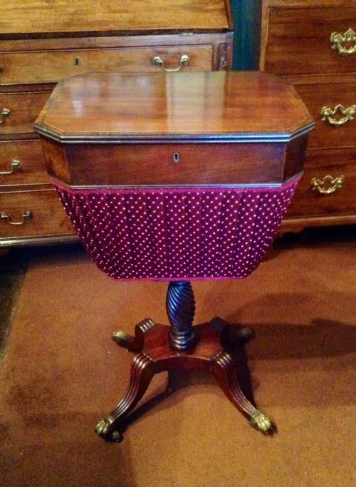 sewing table work table - CATEGORY: ANTIQUE TABLES - DATED 1800