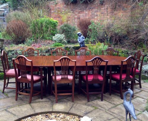 large mahogany georgian dining table - CATEGORY: ANTIQUE TABLES - DATED 1750