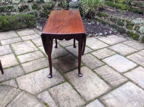MAHOGANY DROP LEAF DINING TABLE - ADDITIONAL PHOTO 5