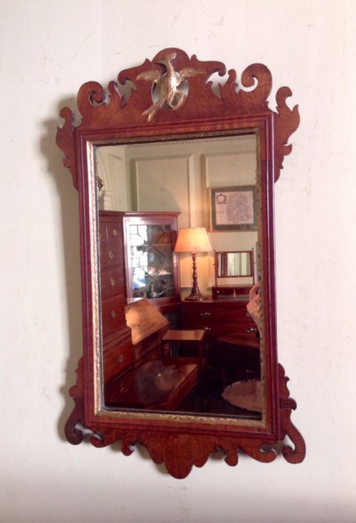 small georgian fretwork wall mirror - CATEGORY: ANTIQUE MIRRORS - DATED 1750