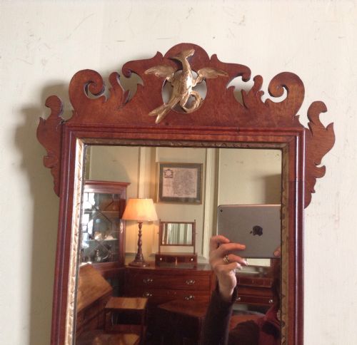 SMALL GEORGIAN FRETWORK WALL MIRROR - ADDITIONAL PHOTO 1