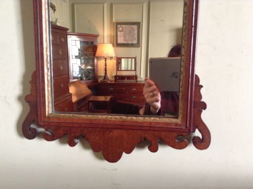 SMALL GEORGIAN FRETWORK WALL MIRROR - ADDITIONAL PHOTO 2