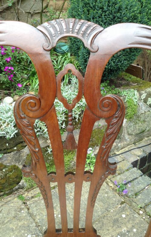 CARVER OR ELBOW MAHOGANY ARMCHAIR CHIPPENDALE STYLE - ADDITIONAL PHOTO 2