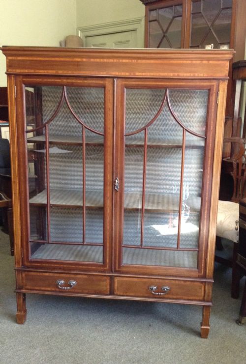INLAID EDWARDIAN DISPLAY CABINET - ADDITIONAL PHOTO 1