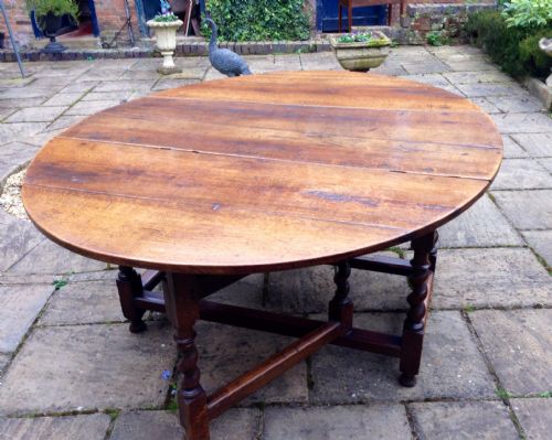 OAK DROP LEAF TABLE - ADDITIONAL PHOTO 1