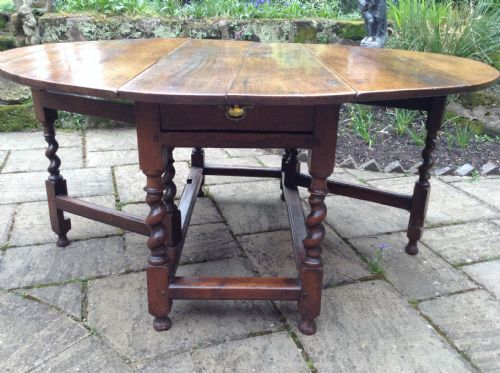 OAK DROP LEAF TABLE - ADDITIONAL PHOTO 2