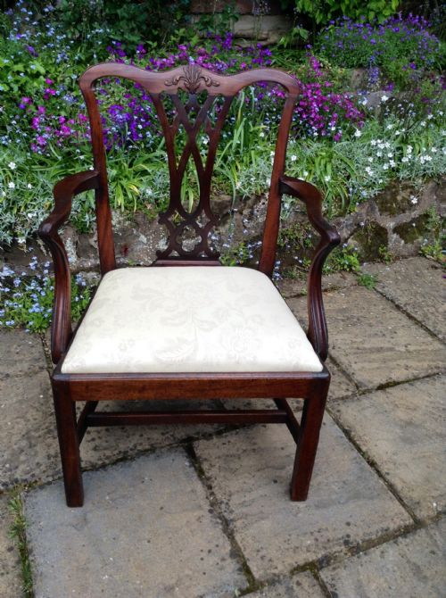 chippendale period carver or armchair - CATEGORY: ANTIQUE CHAIRS - DATED 1750