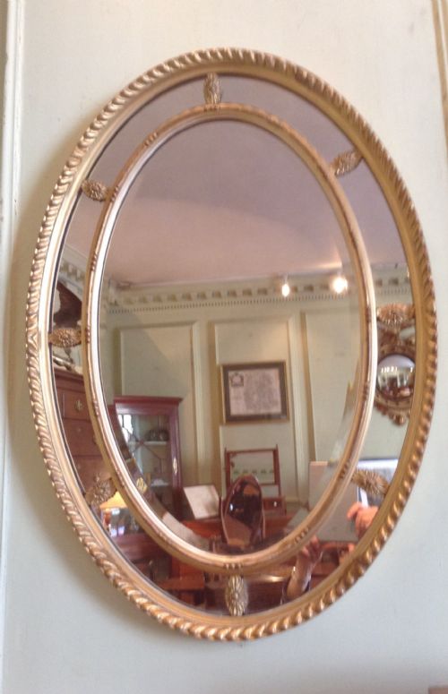 OVAL GILT MIRROR - ADDITIONAL PHOTO 1