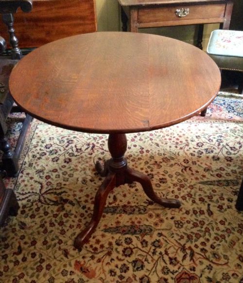 georgian oak tripod table - CATEGORY: ANTIQUE TABLES - DATED 1800