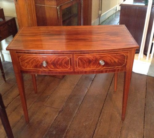 mahogany inlaid side table - CATEGORY: ANTIQUE TABLES - DATED 1800