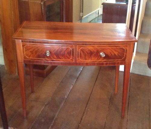 MAHOGANY INLAID SIDE TABLE - ADDITIONAL PHOTO 4