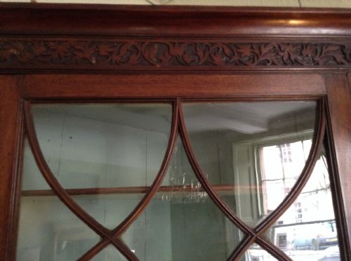 GLAZED GEORGIAN CORNER CUPBOARD - ADDITIONAL PHOTO 1