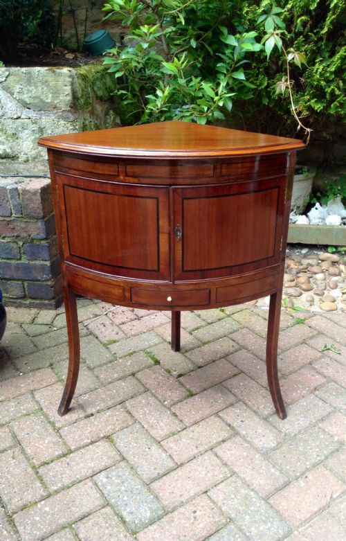 mahogany corner cupboard - CATEGORY: ANTIQUE CUPBOARDS - DATED 