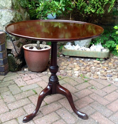 tray top mahogany tripod table - CATEGORY: ANTIQUE TABLES - DATED GEORGIAN