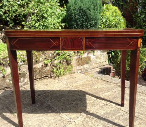 INLAID GEORGIAN CARD TABLE - ADDITIONAL PHOTO 1