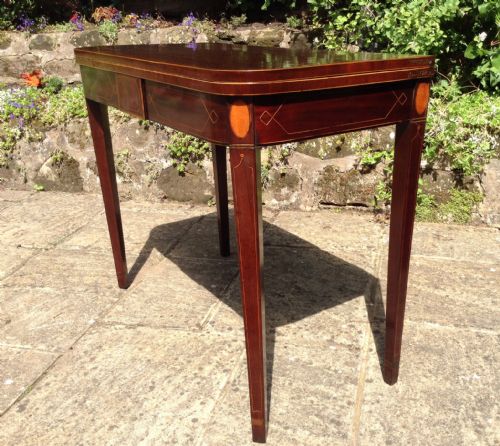 INLAID GEORGIAN CARD TABLE - ADDITIONAL PHOTO 2