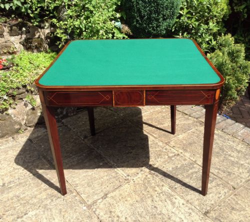 INLAID GEORGIAN CARD TABLE - ADDITIONAL PHOTO 3