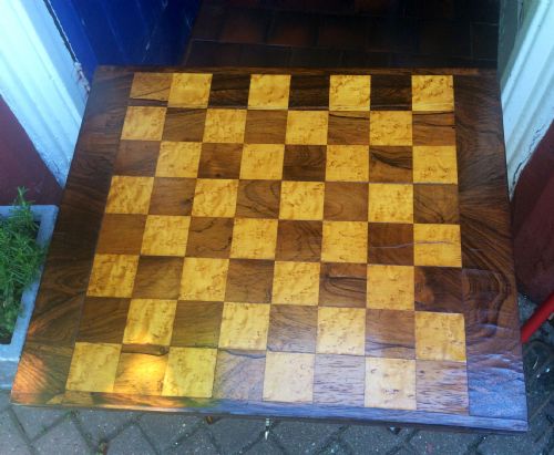 ROSEWOOD GAMES AND WORK TABLE - ADDITIONAL PHOTO 4