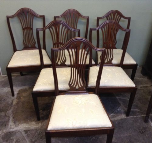 SET OF SIX GEORGIAN HEPPLEWHITE DINING CHAIRS - ADDITIONAL PHOTO 1