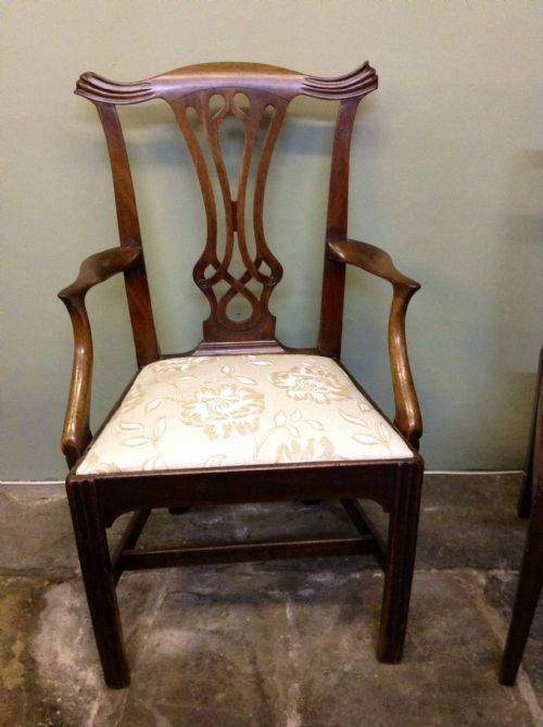 georgian chippendale period mahogany armchair - CATEGORY: ANTIQUE CHAIRS - DATED 