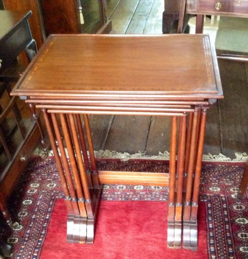 edwardian nest of four tables - CATEGORY: ANTIQUE TABLES - DATED EDWARDIAN