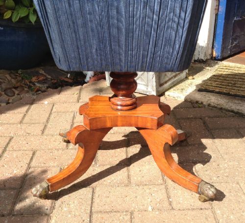 REGENCY SATINWOOD PEDESTAL WORK TABLE - ADDITIONAL PHOTO 3
