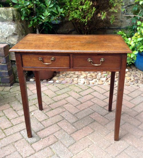 georgian oak side table - CATEGORY: ANTIQUE TABLES - DATED 1750