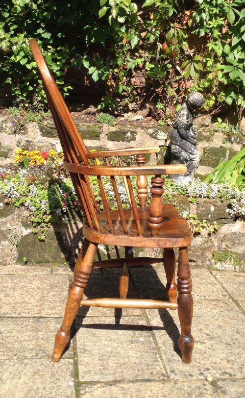 HIGH BACK WINDSOR ARMCHAIR - ADDITIONAL PHOTO 3