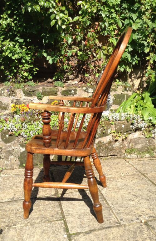 HIGH BACK WINDSOR ARMCHAIR - ADDITIONAL PHOTO 4