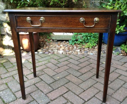 GEORGIAN OAK SIDE TABLE - ADDITIONAL PHOTO 1