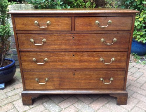 SMALL OAK CHEST OF DRAWERS - ADDITIONAL PHOTO 3